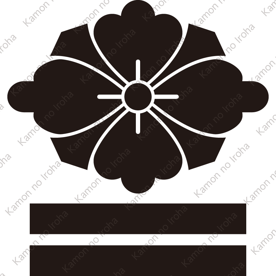 剣花菱に二つ引き紋