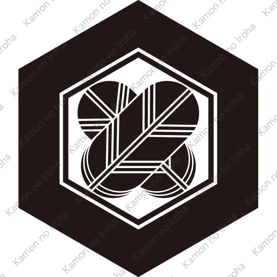 亀甲に違い鷹の羽紋