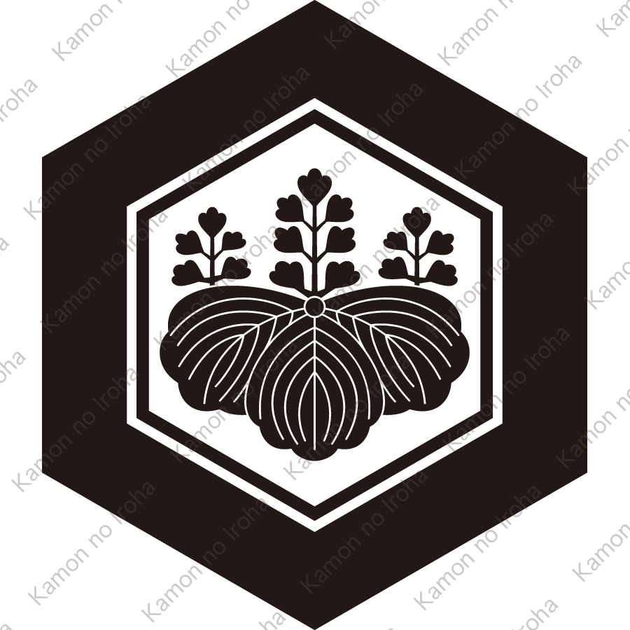 亀甲に五七桐紋