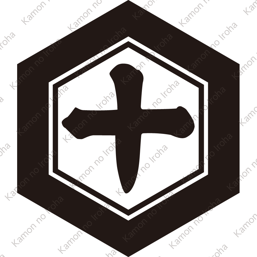 亀甲に十の字紋