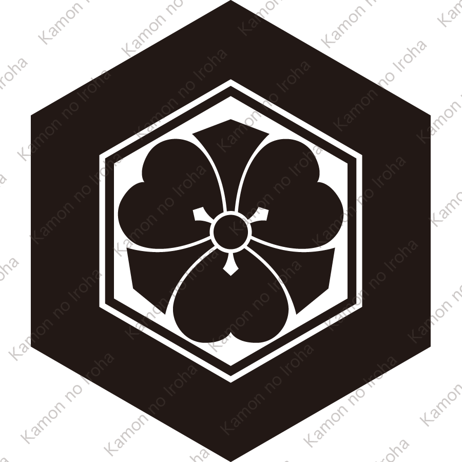 亀甲に剣片喰紋