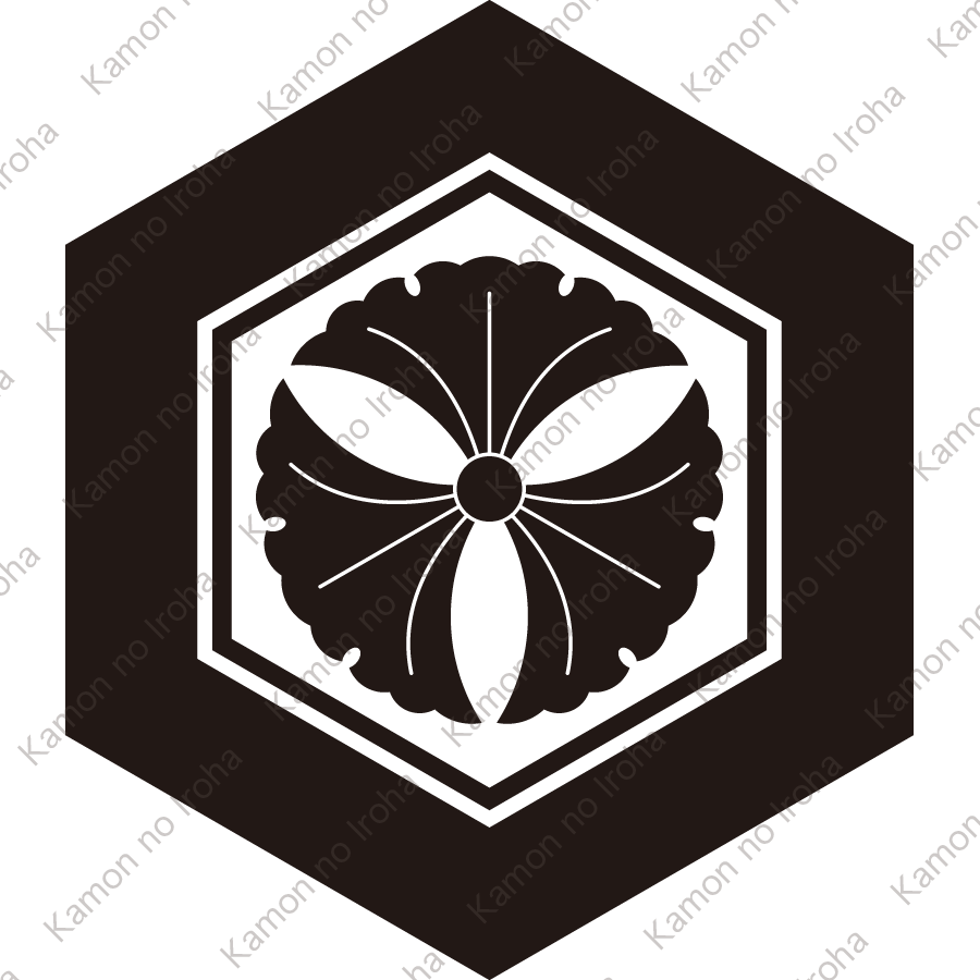 亀甲に三つ銀杏紋