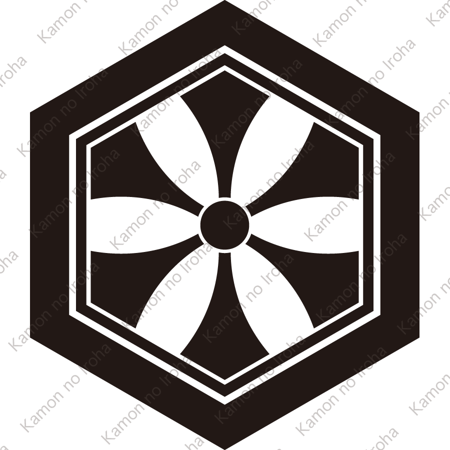 亀甲に六つ剣紋