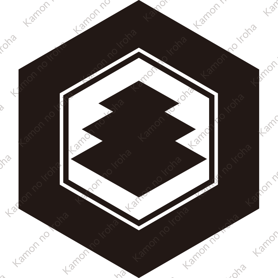 亀甲に三階菱紋