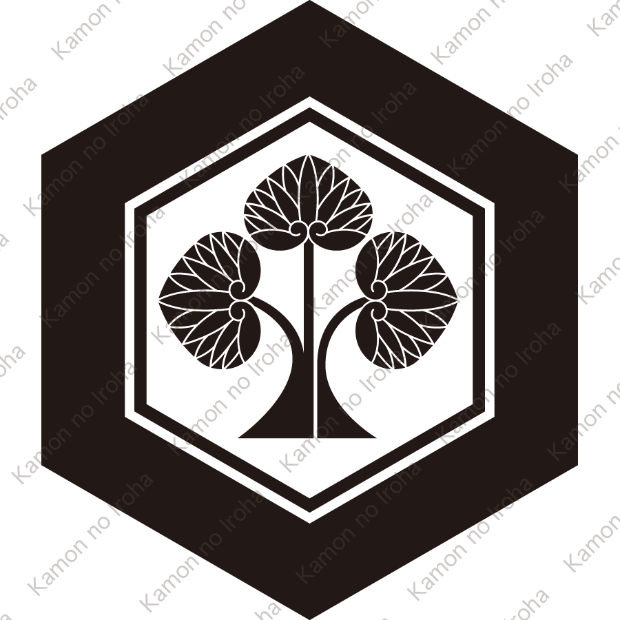 亀甲に立ち葵紋