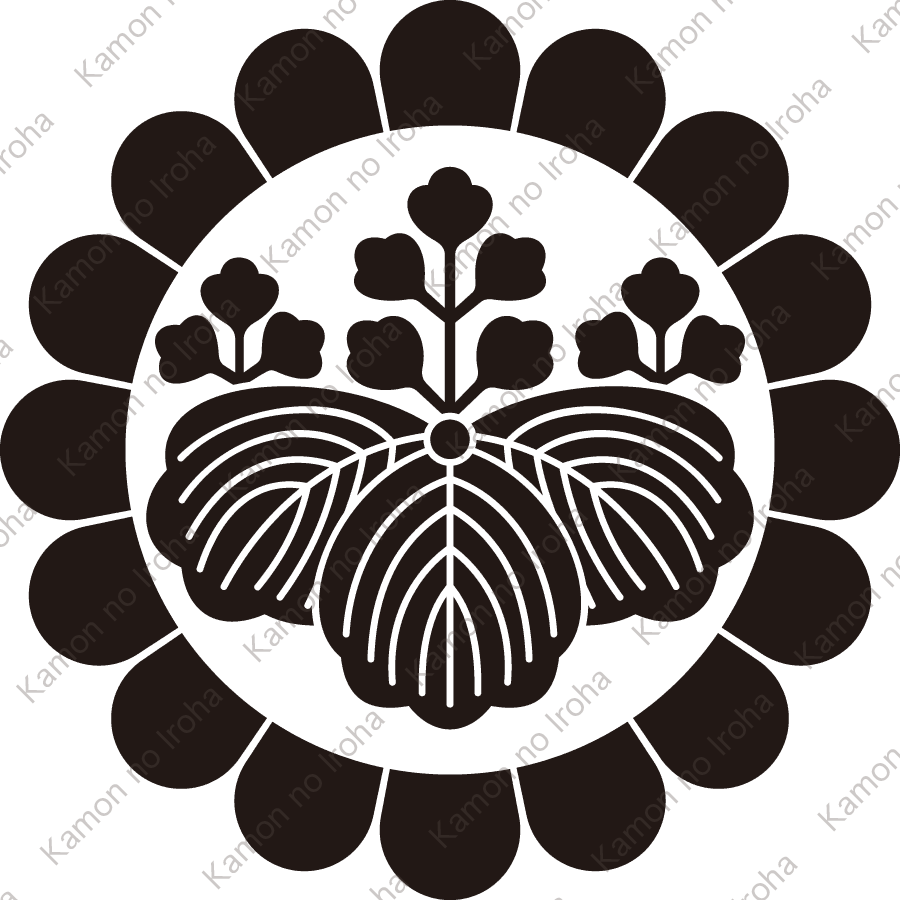 菊輪に五三桐紋