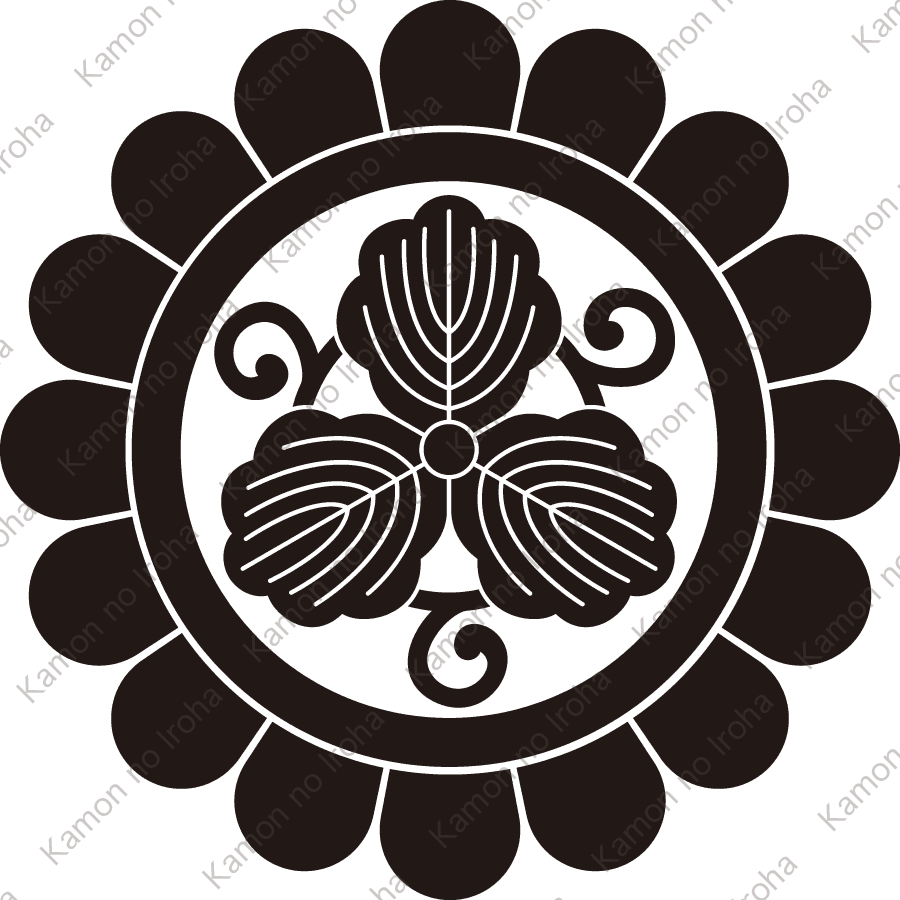 菊輪に五徳柏紋