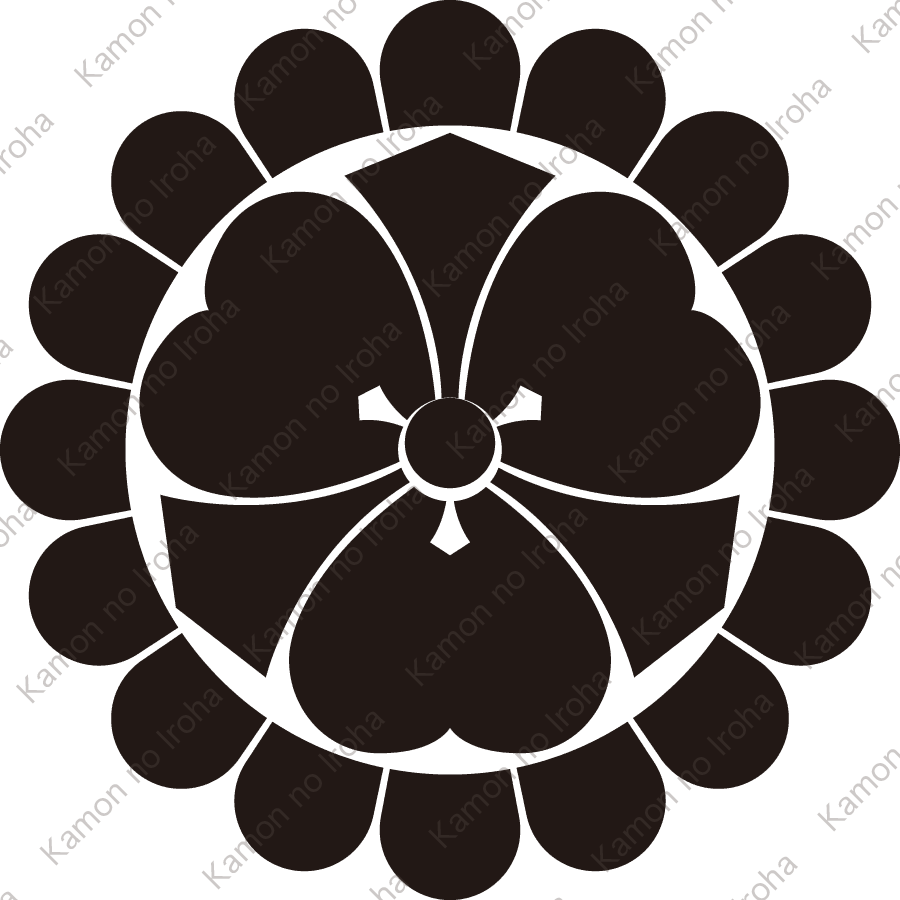 菊輪に剣片喰紋