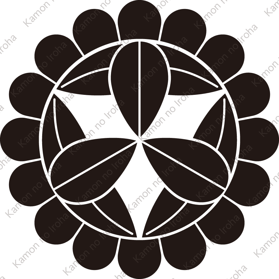 菊輪に九枚笹紋