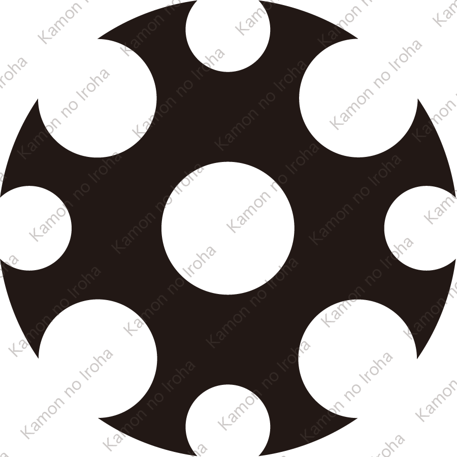 石持ち井筒崩し紋