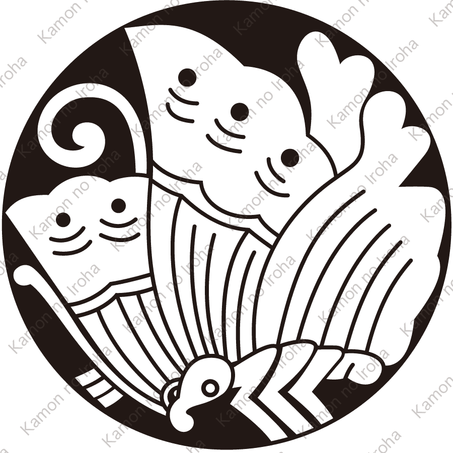 石持ち地抜き揚羽蝶紋