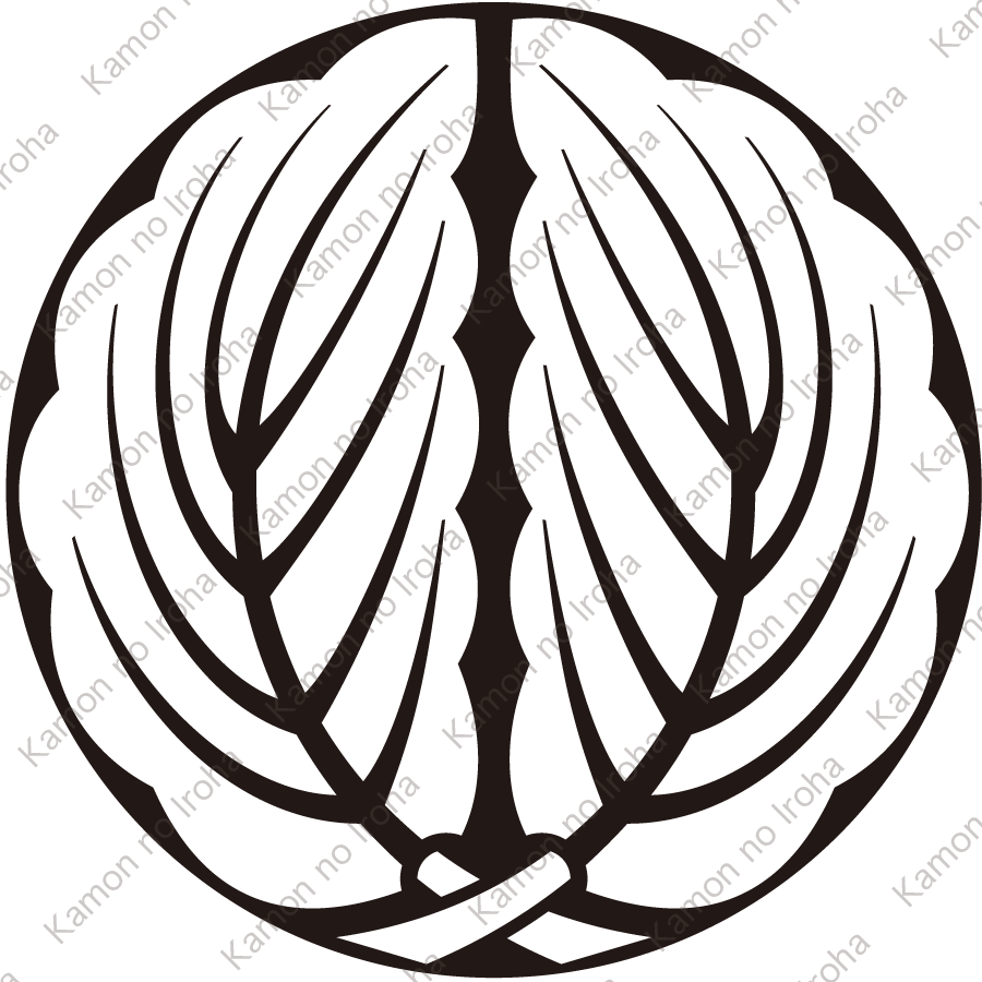 石持ち地抜き抱き柏紋