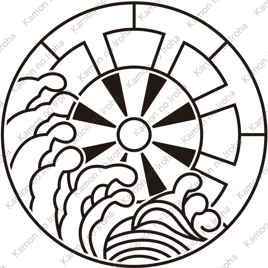 石持ち源氏車に波紋