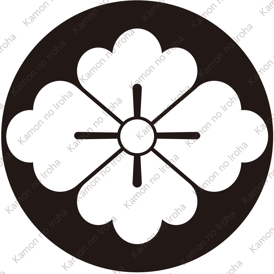 石持ち地抜き花菱紋