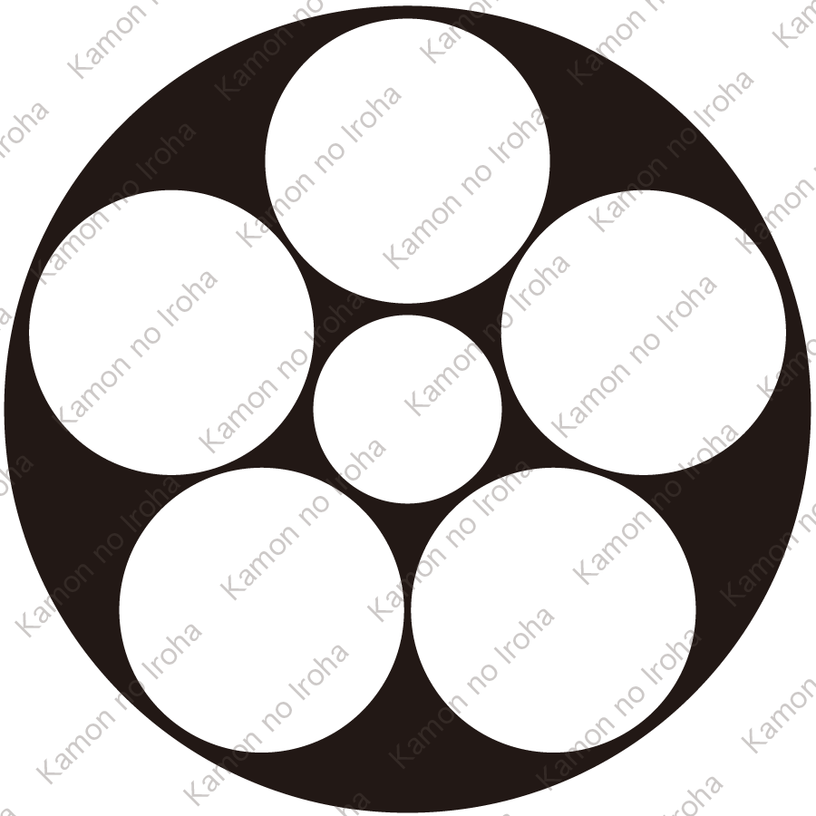 石持ち地抜き星梅鉢紋