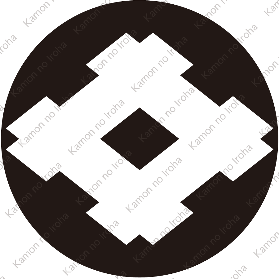 石持ち地抜き井桁紋