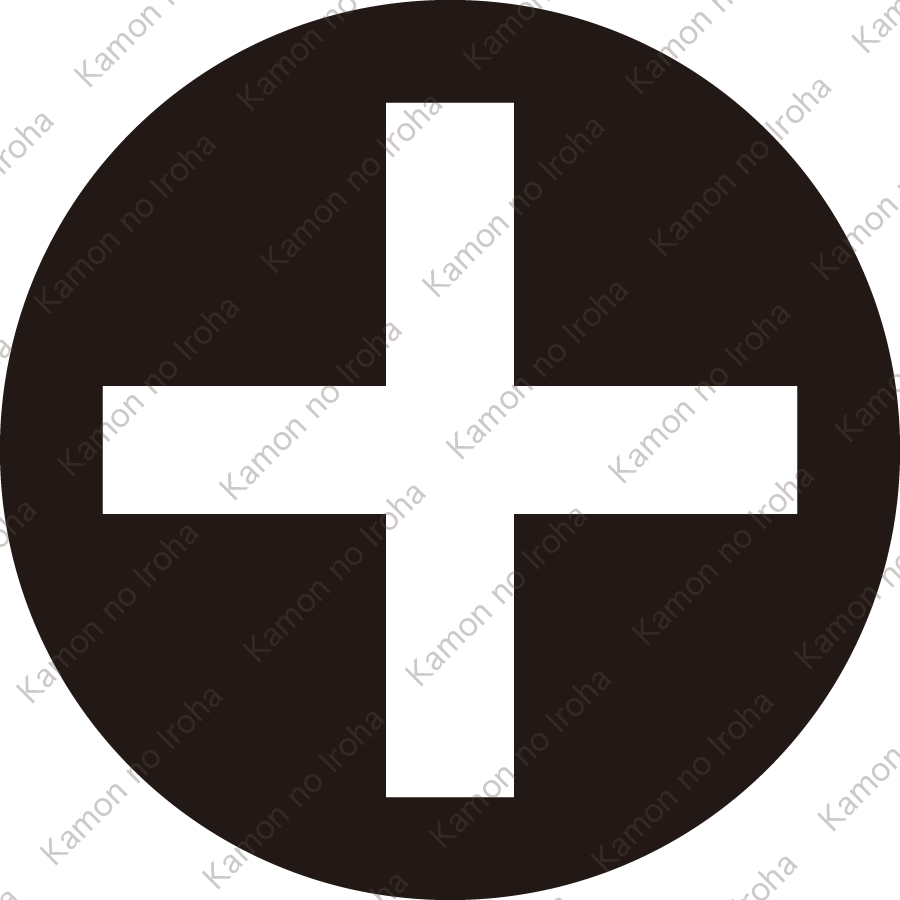 石持ち地抜き十字紋