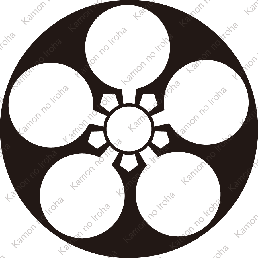 石持ち地抜き加賀梅鉢紋