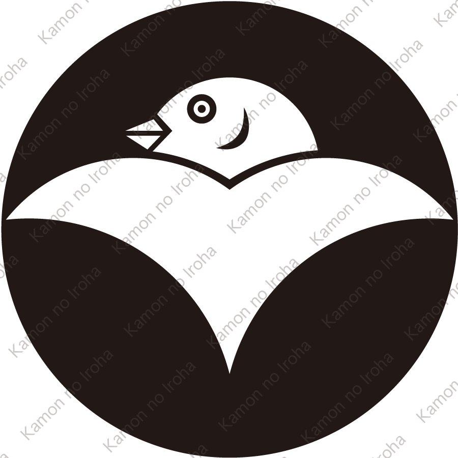 石持ち地抜き雁金紋