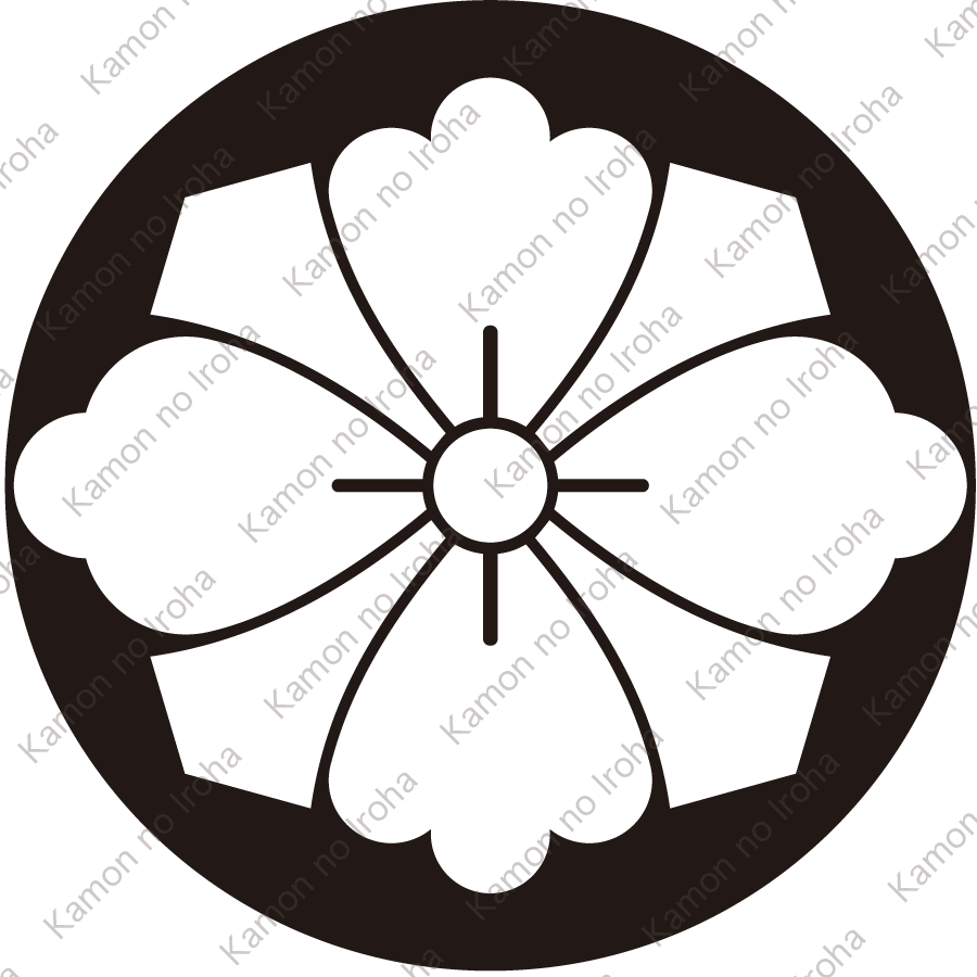 石持ち地抜き剣花菱紋