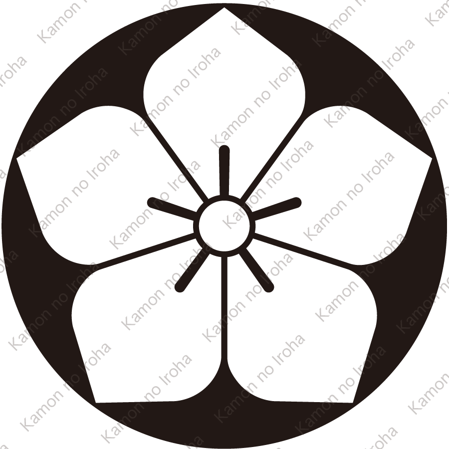 石持ち地抜き桔梗紋