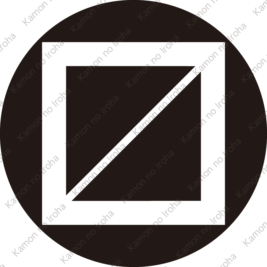 石持ち地抜き枡紋