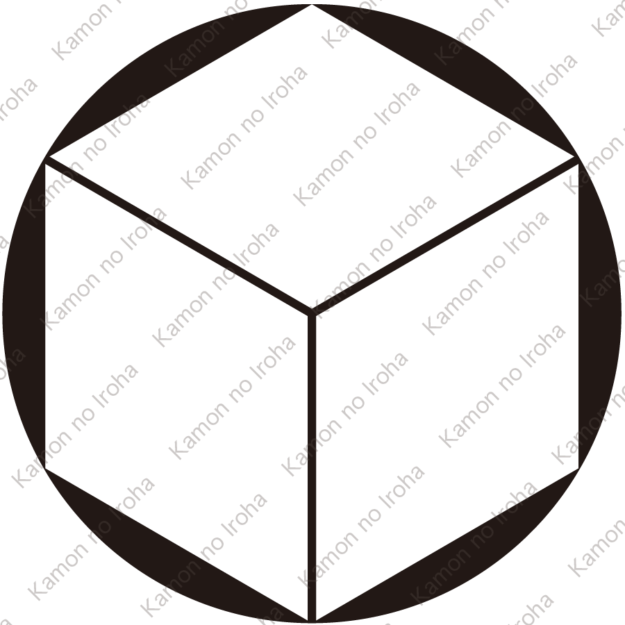 石持ち地抜き三つ菱紋