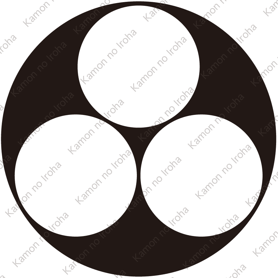石持ち地抜き三つ星紋