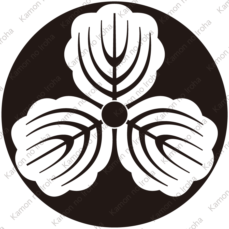 石持ち地抜き三つ柏紋