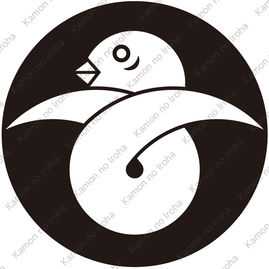 石持ち地抜き結び雁金紋