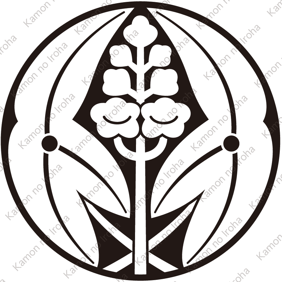 石持ち地抜き沢瀉紋