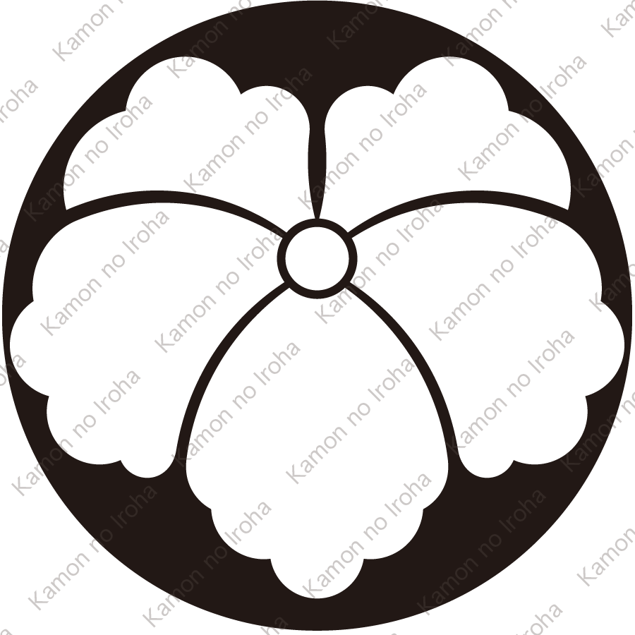 石持ち地抜き大割り蔦紋