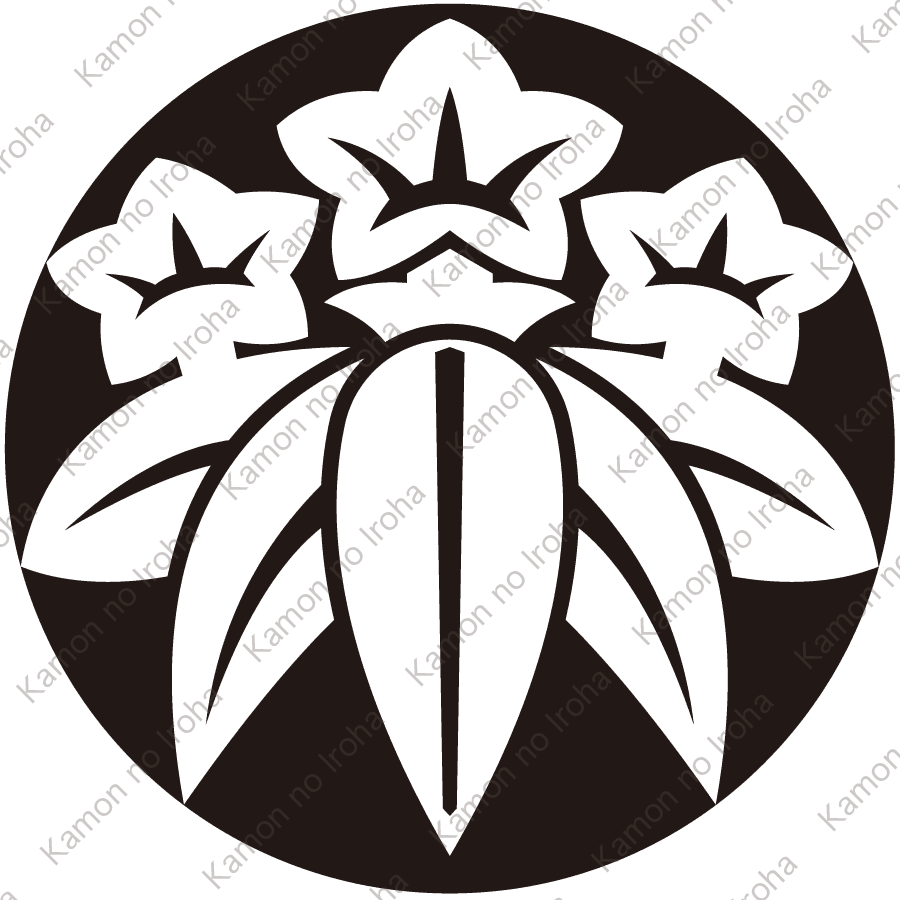 石持ち地抜き笹竜胆紋