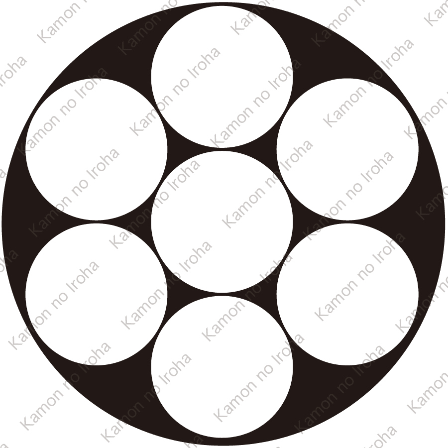 石持ち地抜き七曜紋