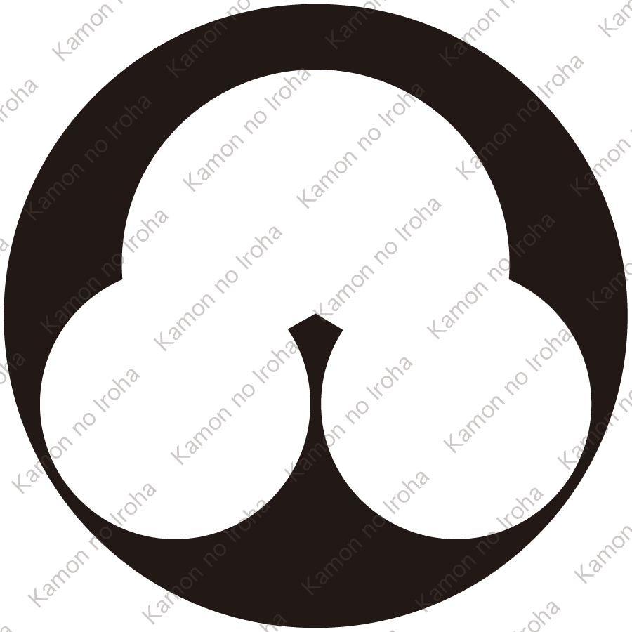 石持ち地抜き洲浜紋