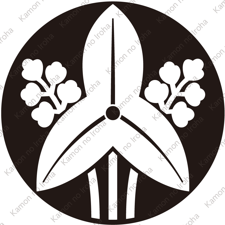 石持ち地抜き立ち沢瀉紋