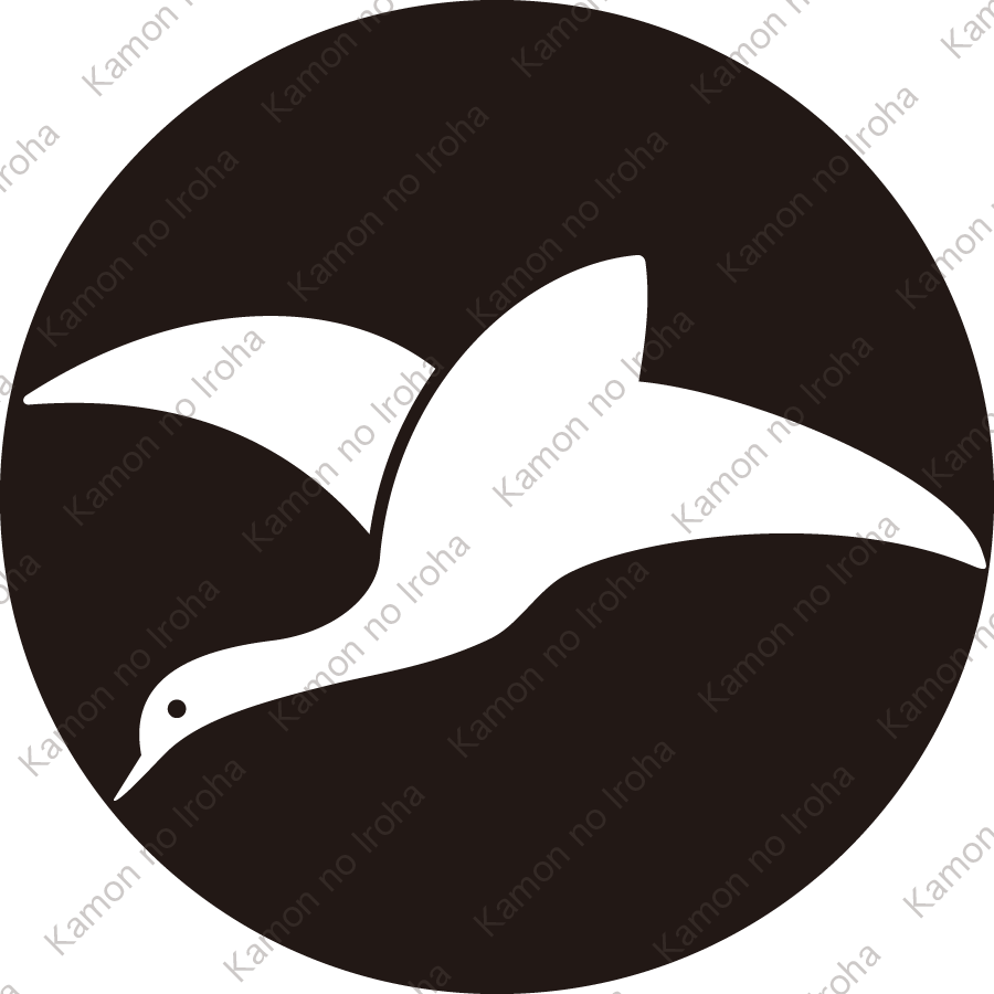 石持ち地抜き飛び雁紋