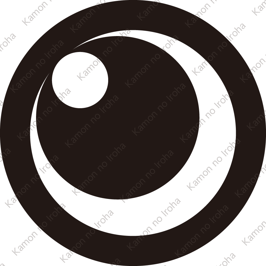 石持ち地抜き月に星紋