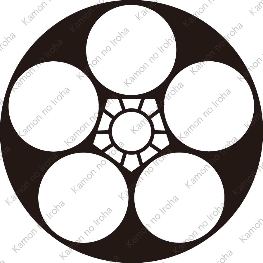 石持ち地抜き梅鉢紋