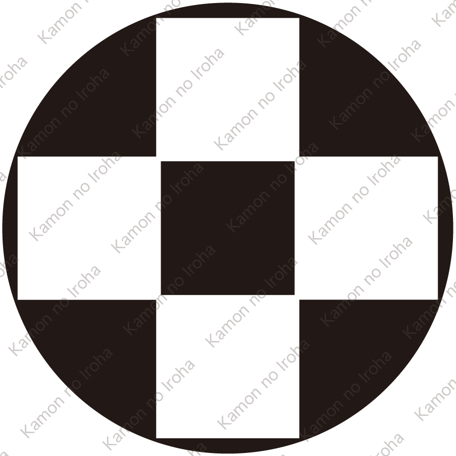 石持ち地抜き四つ石紋