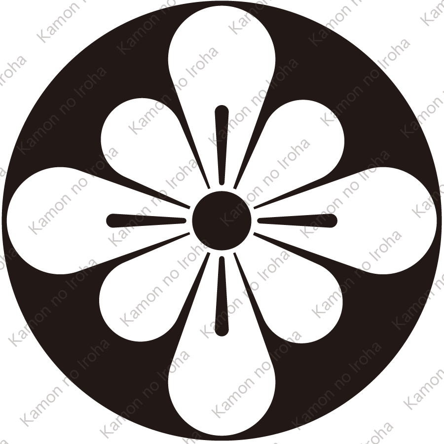 石持ち地抜き奈花紋