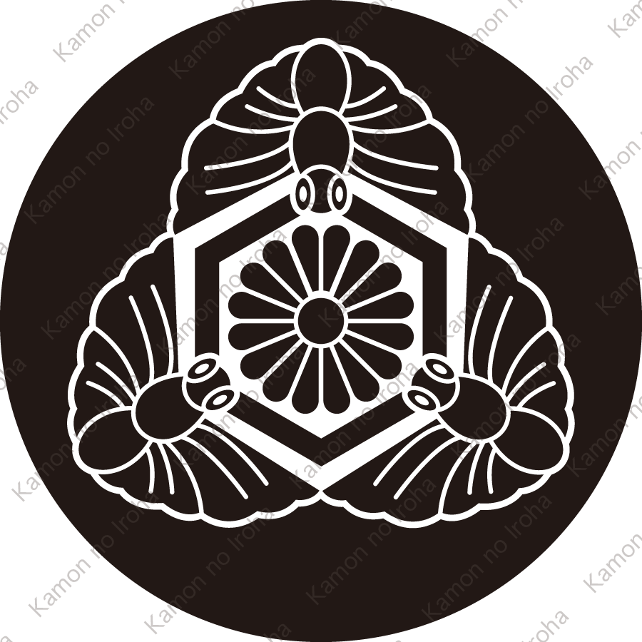 石持ちの内に浮線蝶紋