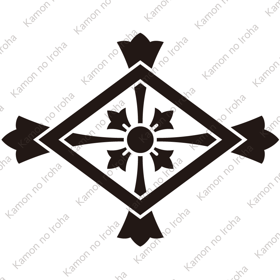 子持ち花久留子菱紋