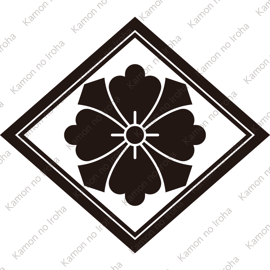 子持ち菱に剣花角紋