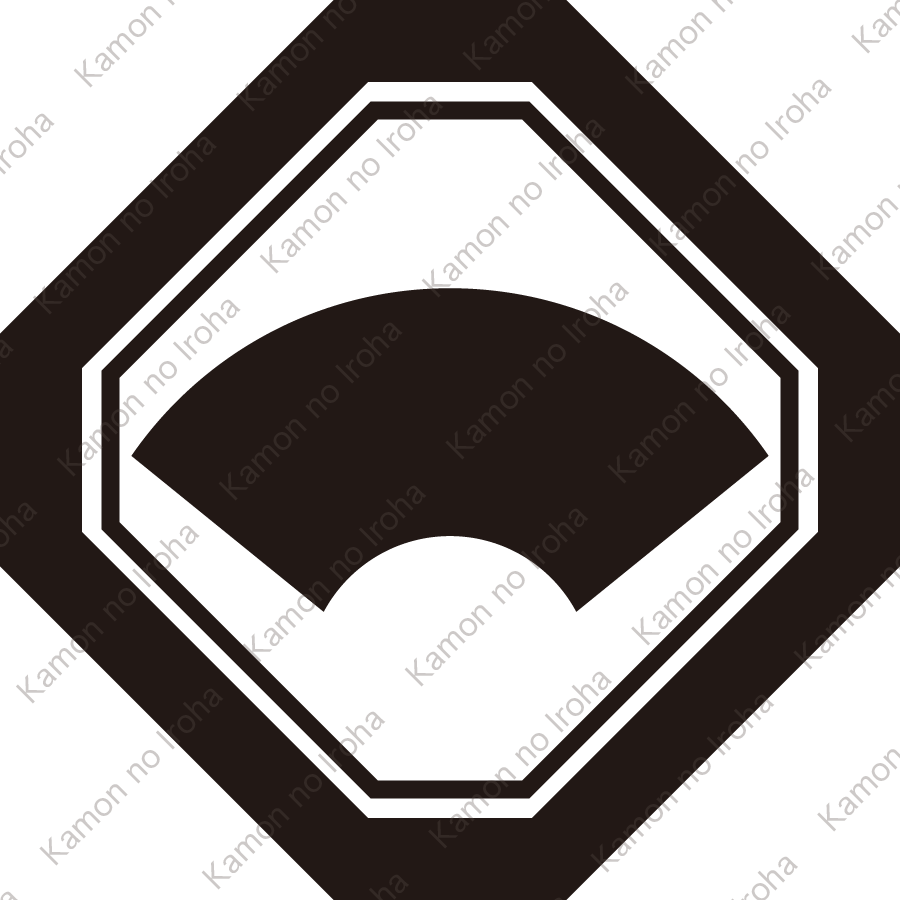子持ち隅切り角に地紙紋