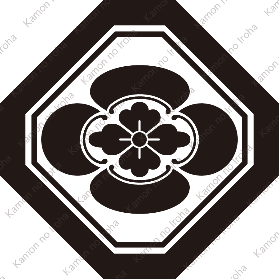 子持ち隅切り角に木瓜紋