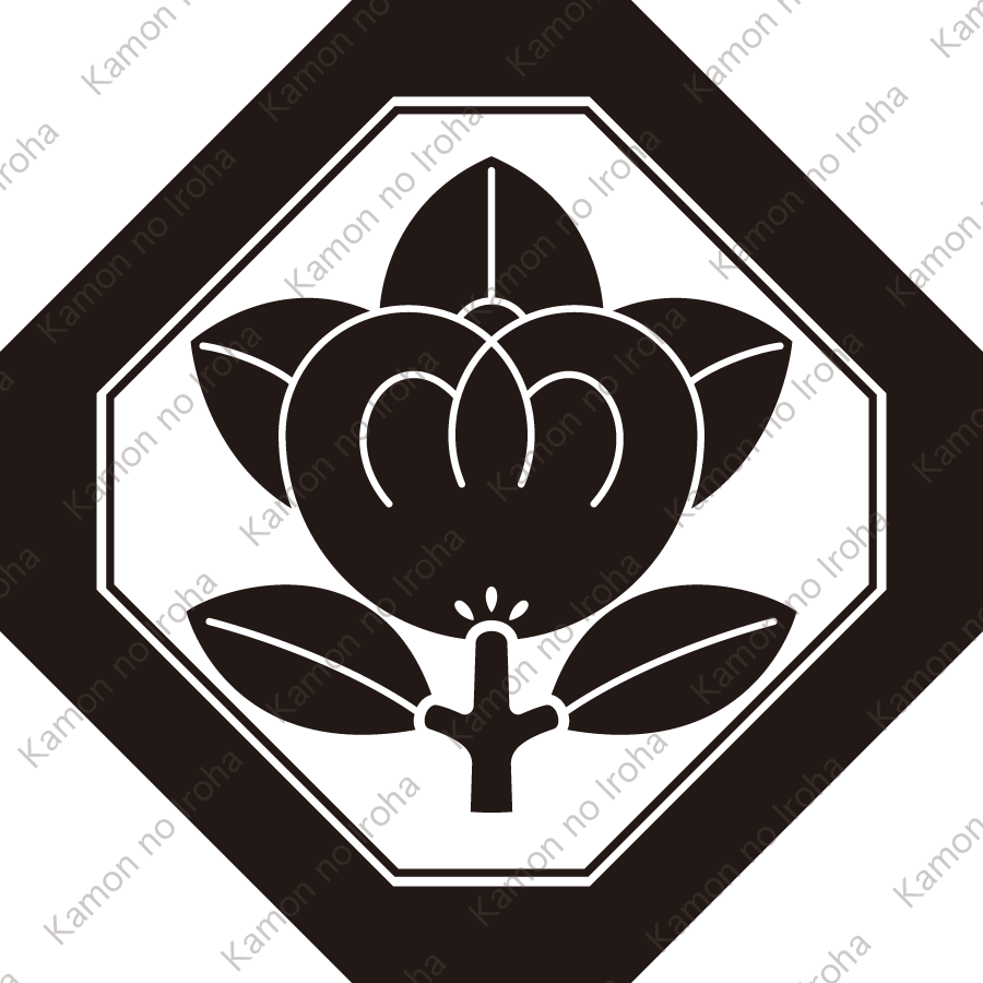 子持ち隅切り角に橘紋