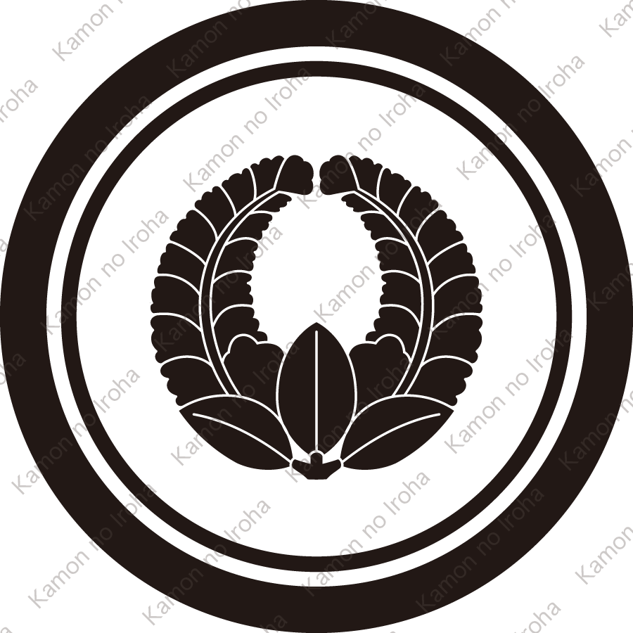 子持ち輪に上り藤紋