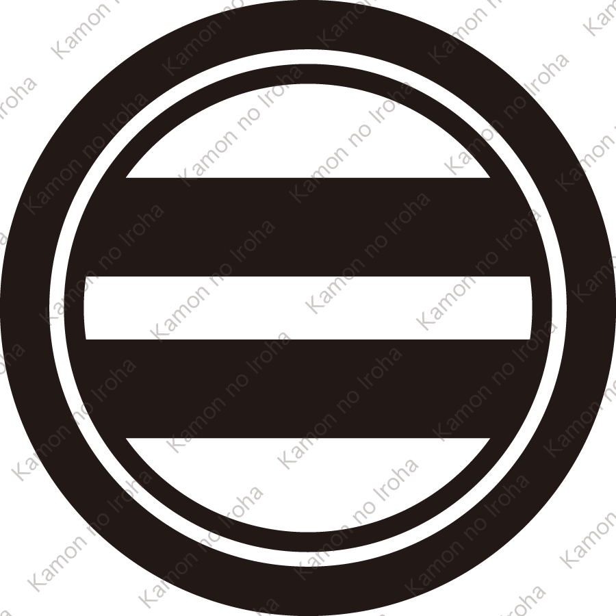 子持ち輪に二つ引き紋