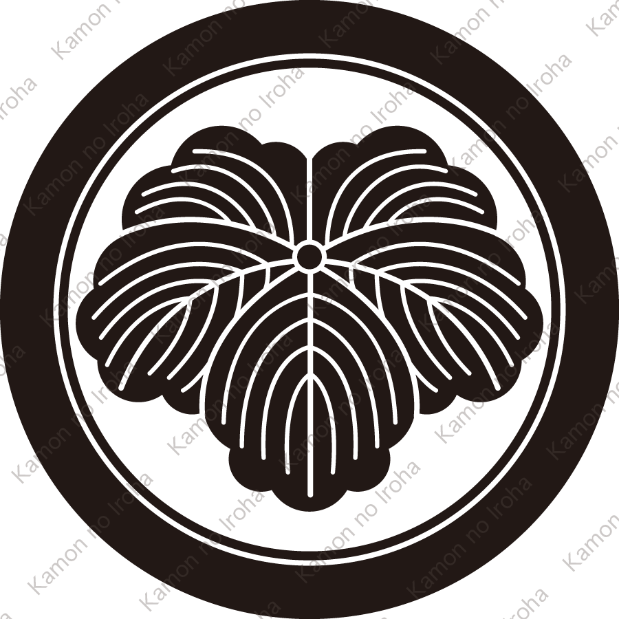 子持ち輪に蔦紋